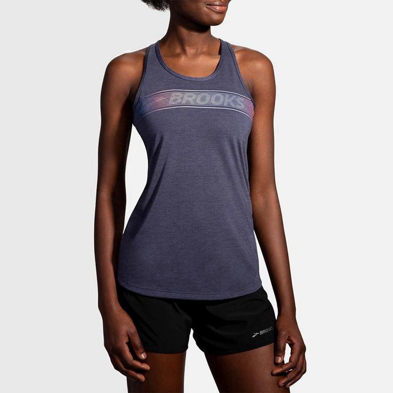 Brooks Distance Graphic - Camiseta Sin Mangas Mujer - Gris (UKGN-30957)